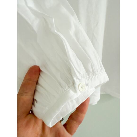 Madewell | NWT | Puff-Sleeve Drop-Shoulder Knit Top in White | Sz XS - Picture 4 of 9